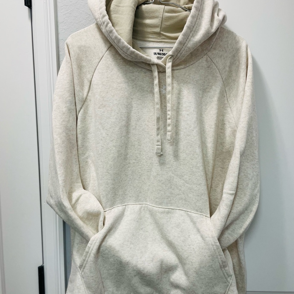 Under Armour Cream Fleece Pullover Hoodie
